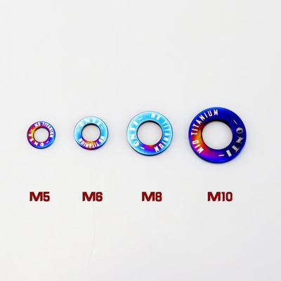 All size Anodizing color Titanium alloy washer M2-M22