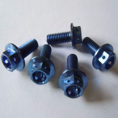 Titanium Fasteners M6 M8 M10 PVD Blue Rainbow Flange Taper Cap Countersunk